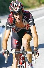 Andy Schleck pendant la 10me tape du Tour d'Italie 2007